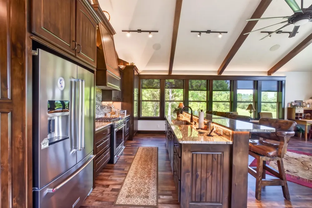 Kitchen and living area transition